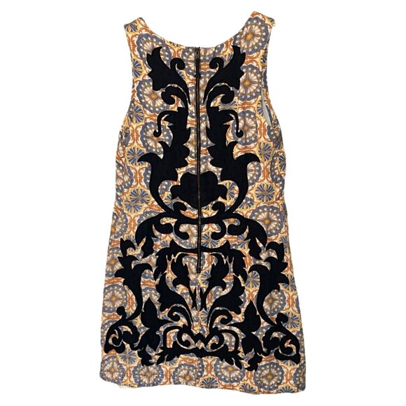 Vanessa Virginia Anthropology Embroidered Linen Owen Floral Shift Dress 6P - Picture 4 of 10